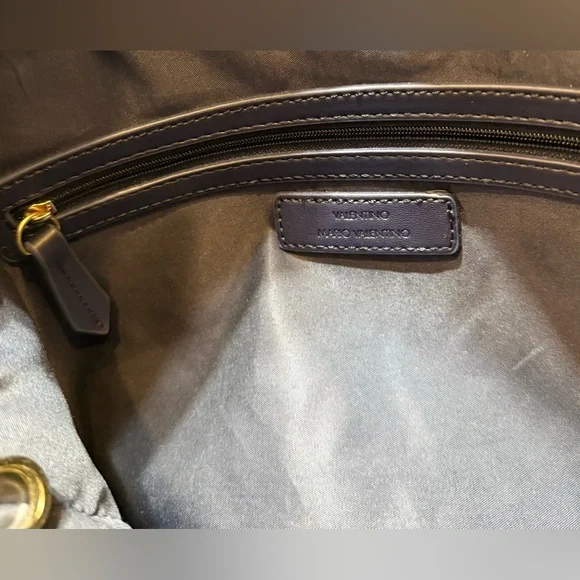 Valentino Navy Quilted Tote Bag by Mario Valentino Crossbody & Handbag New